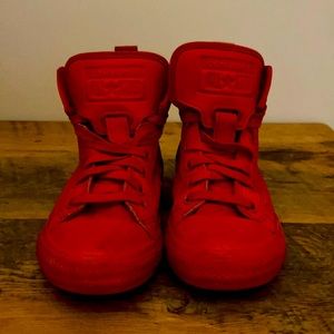 Bright Red Converse All Star High-tops 1